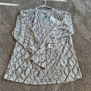 Calvin Klein Snakeskin Blouse M